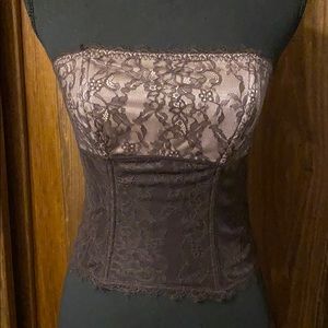 DKNY lace bustier XS dark purple